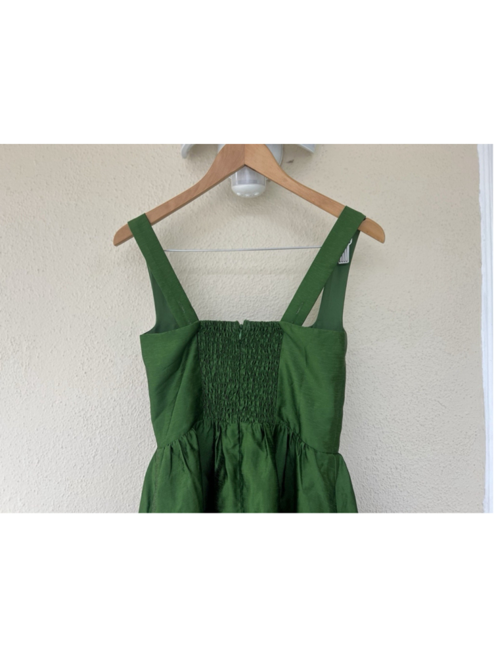 New Tuckernuck Green Dupioni Esme Midi Dress XS Formal Wedding Guest Elegance - Picture 9 of 11